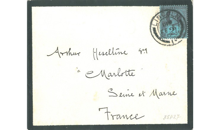 Letter with mourning border