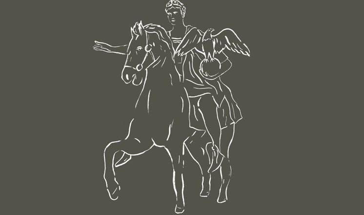 Hypothetical reconstruction of an Imperial equestrian statue of Domitian