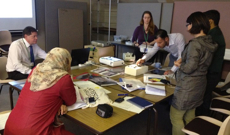 The participants learning about conservation and preservation