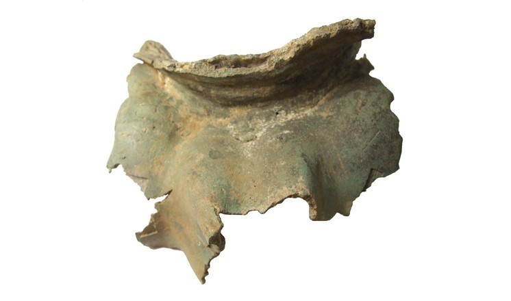 Roman equestrian statue - neck and mandible fragment