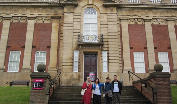 The participants outside the Usher Gallery